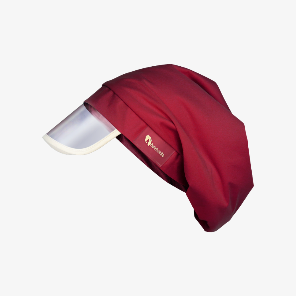 <span>Hairbrella Classic Satin</span> Lined Rain Hat - Cranberry