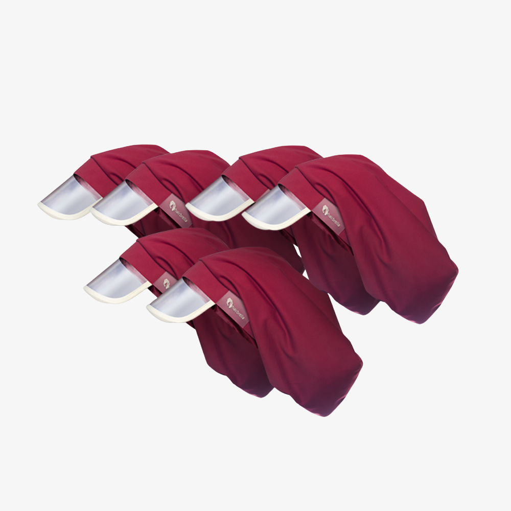 Hairbrella Classic XL Super Bundle (Buy 3, Get 3 Free) - Cranberry